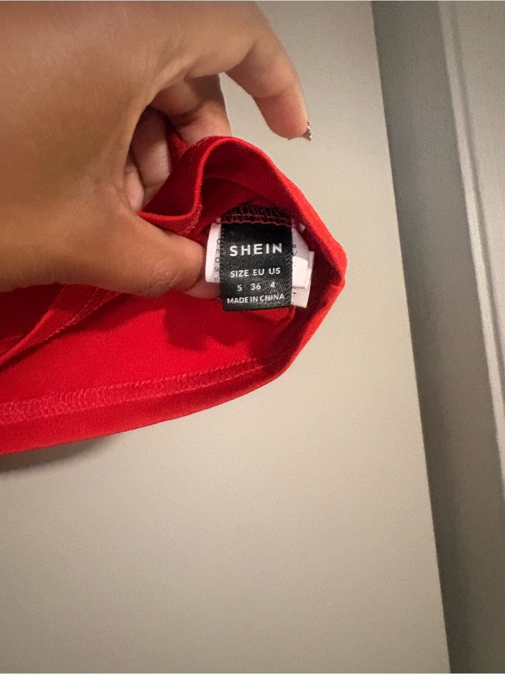 SHEIN Red Rhinestone Lettering Crop Tank - Picture 2 of 3